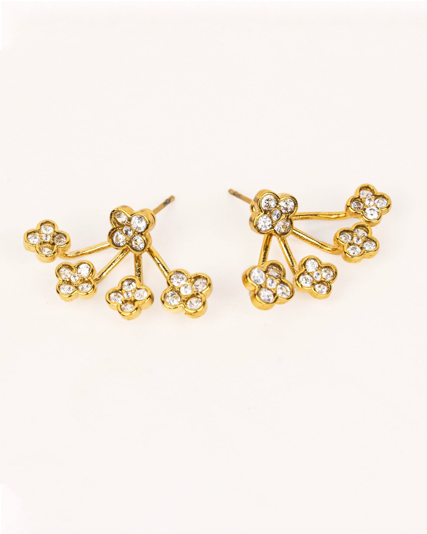 CZ CLOVER EARRINGS