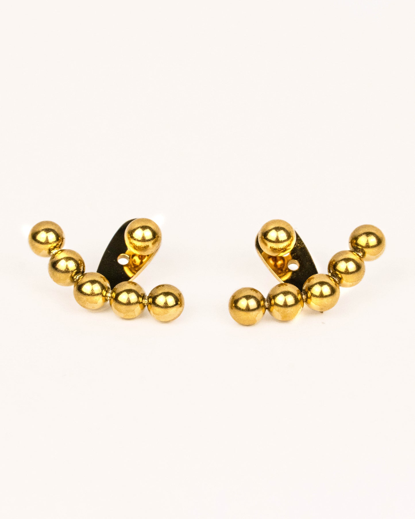 TWO PIECE 4MM BALL EARRINGS