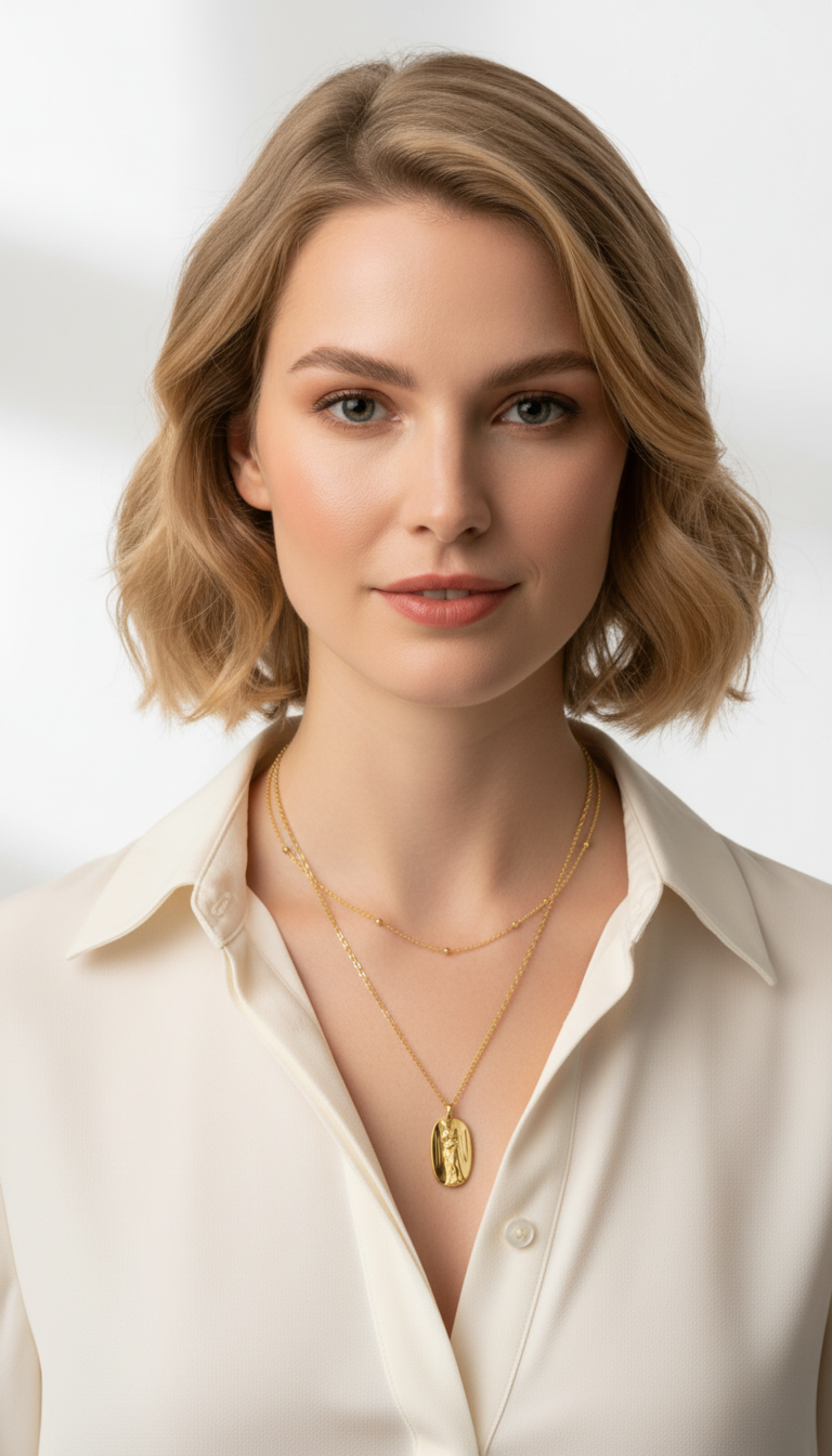 APHRODITE VENUS DE MILO PENDANT DOUBLE NECKLACE