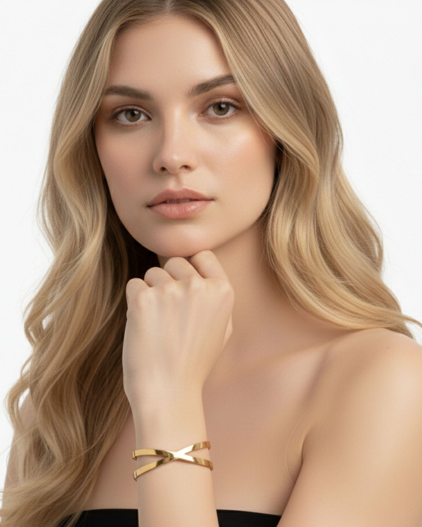 CRISS CROSS X BANGLE BRACELET