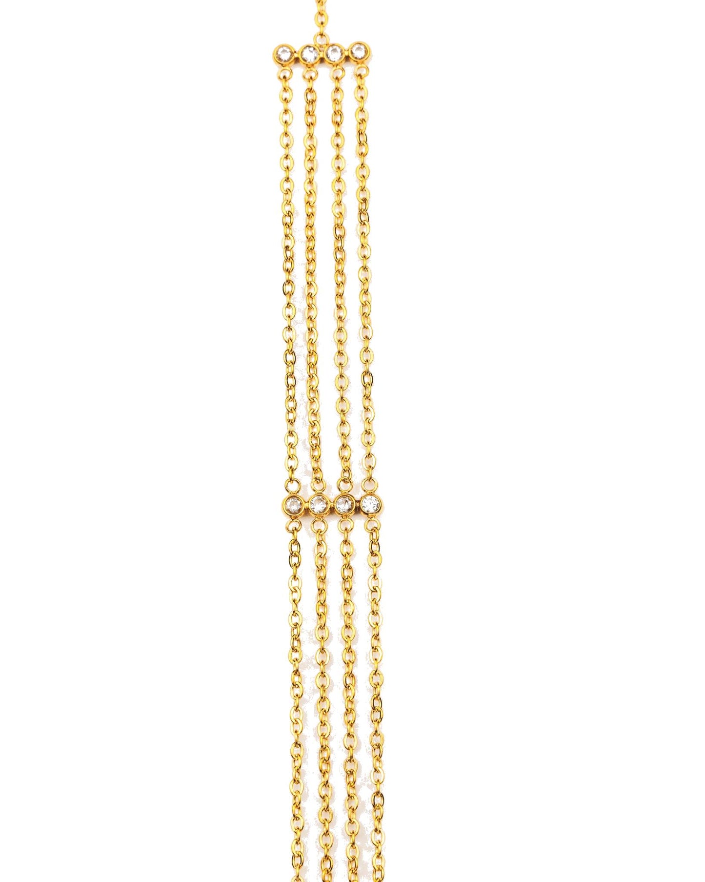MULTILAYER CHOKER LINKED BY DIAMOND SIMULANT STONES
