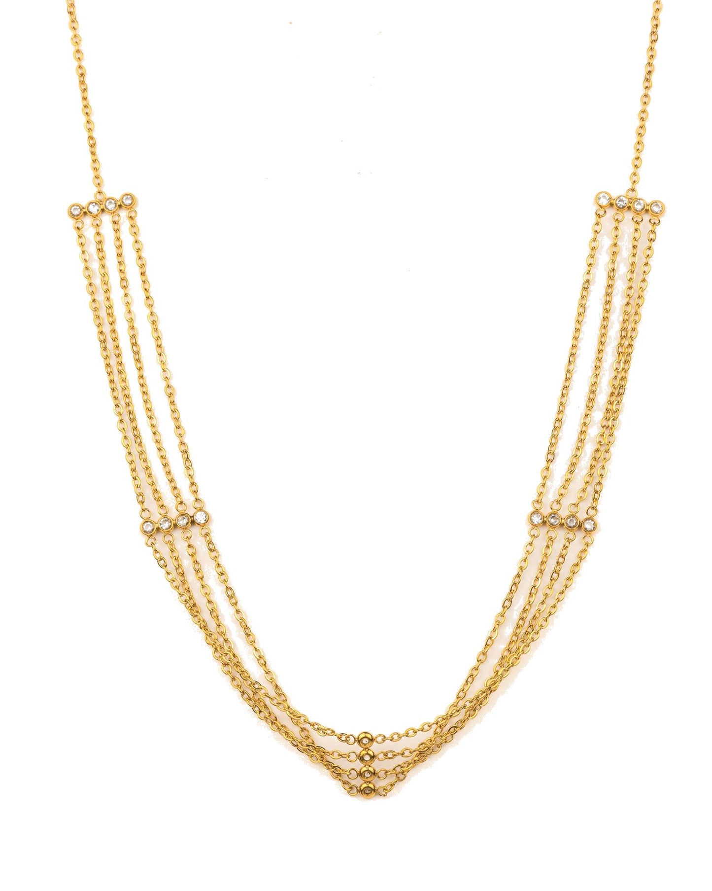 MULTILAYER CHOKER LINKED BY DIAMOND SIMULANT STONES