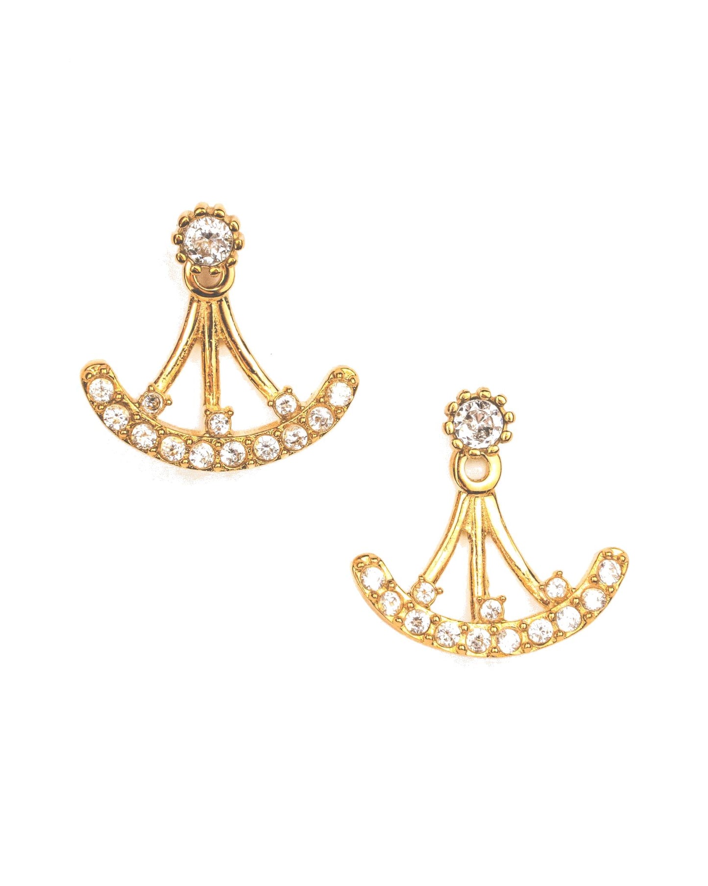 ROUNDED JACKET EARRINGS