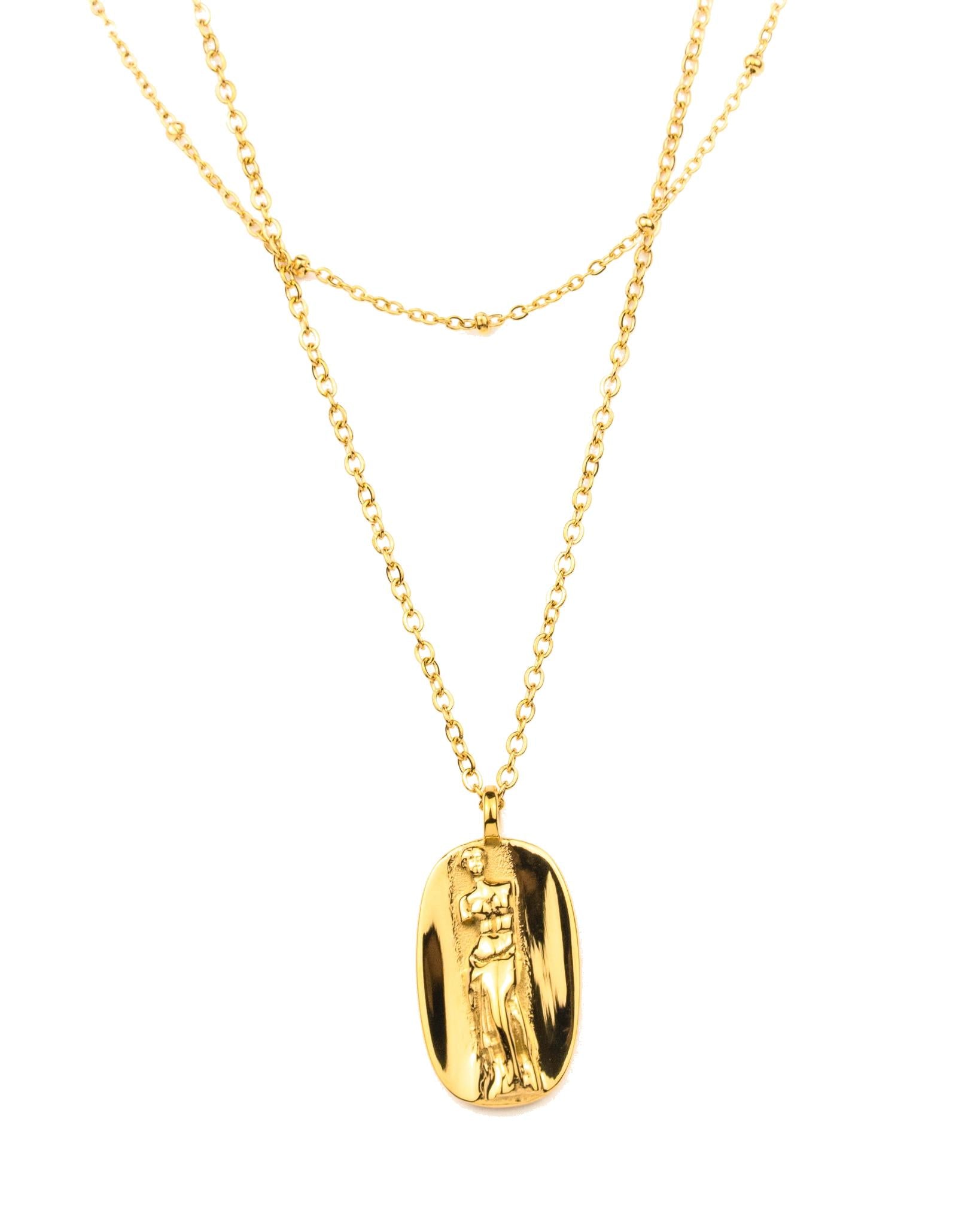 APHRODITE VENUS DE MILO PENDANT DOUBLE NECKLACE – BIRDY