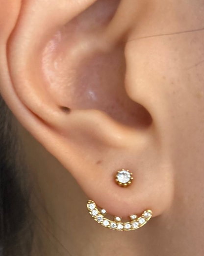 ROUNDED JACKET EARRINGS