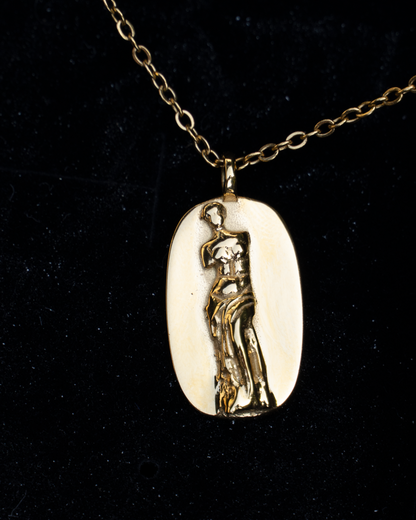 APHRODITE VENUS DE MILO PENDANT DOUBLE NECKLACE
