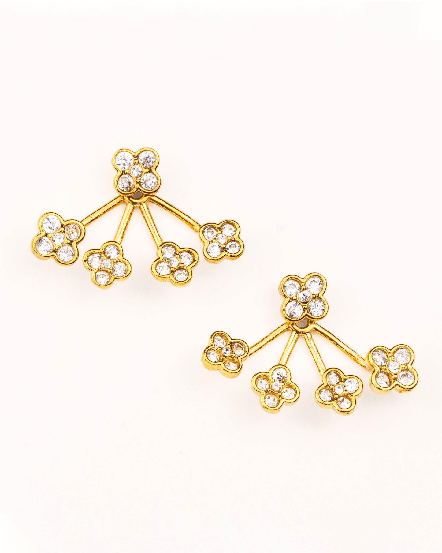 CZ CLOVER EARRINGS