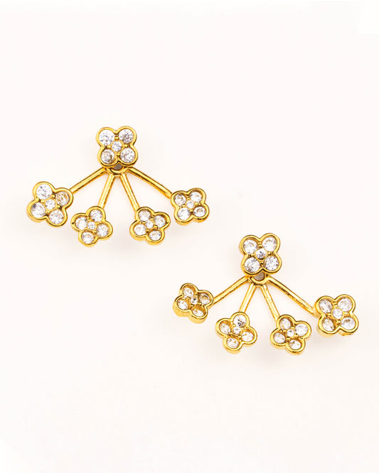 CZ CLOVER EARRINGS