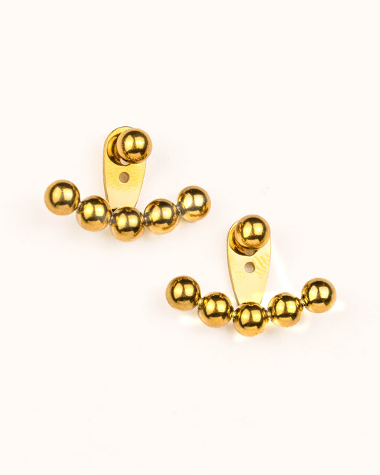 TWO PIECE 4MM BALL EARRINGS