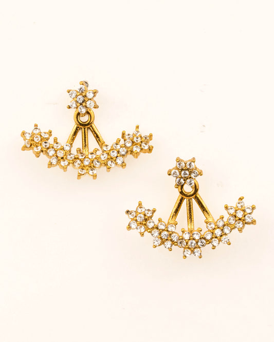 CZ MINI FLOWER EARRINGS