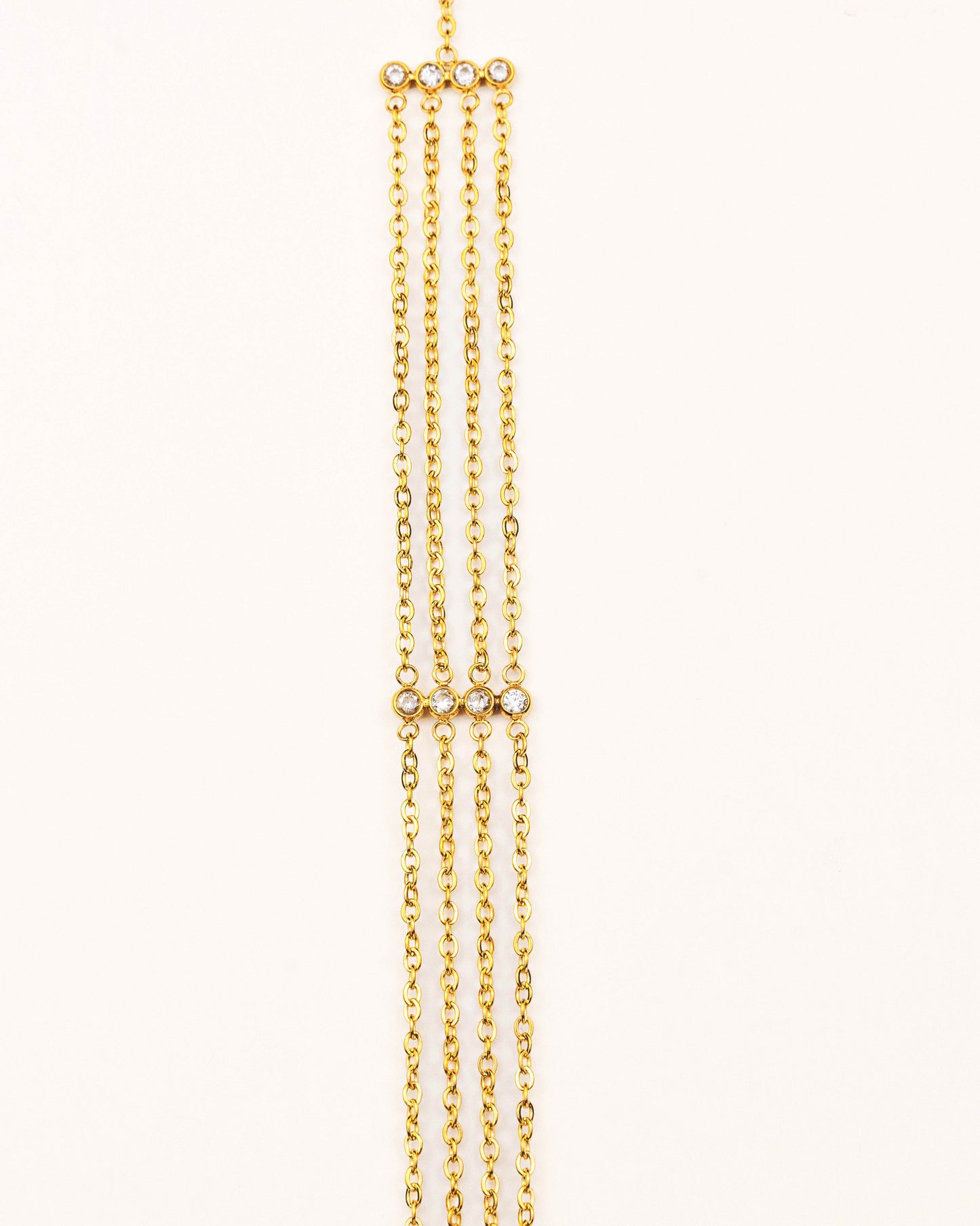 MULTILAYER CHOKER ROWS OF CZ STONES