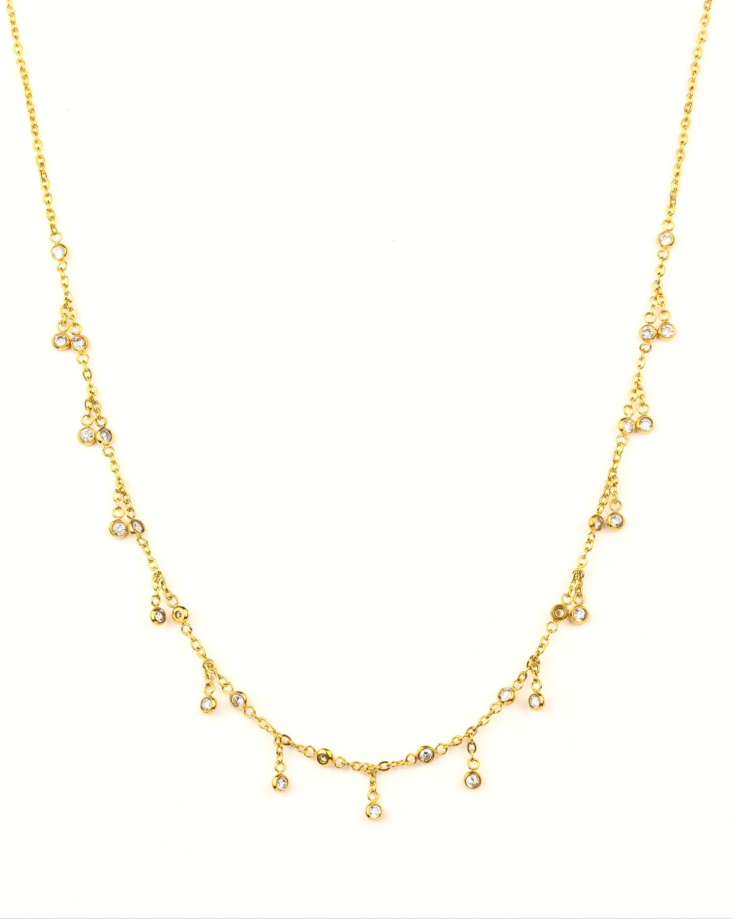 SHAKER CHOKER WITH CZ STONES