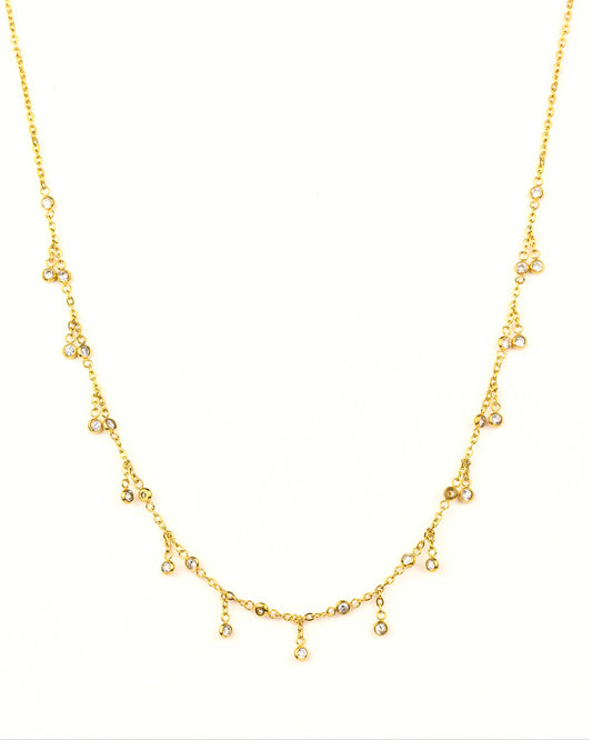 SHAKER CHOKER WITH CZ STONES