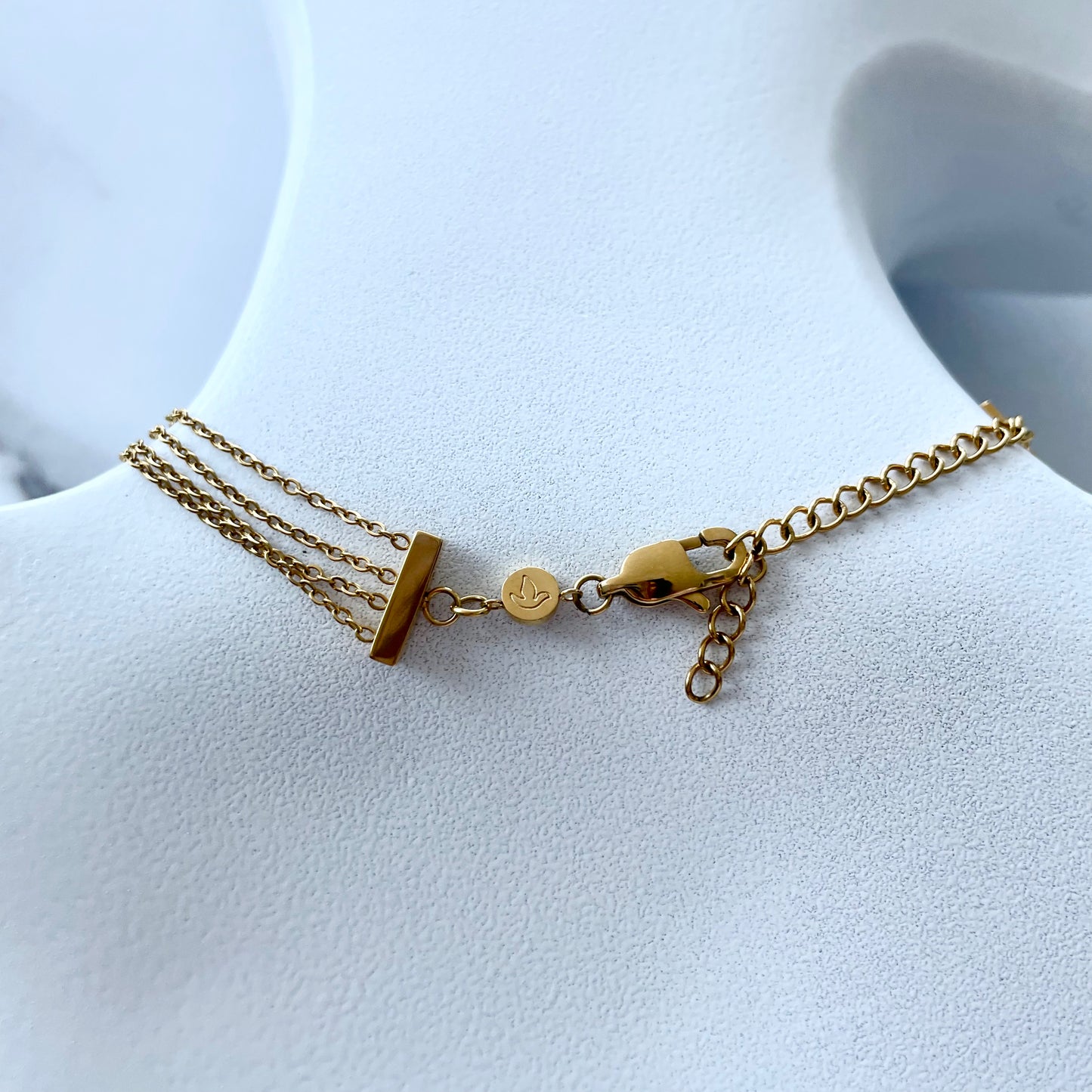 MULTILAYER CHOKER ROWS OF CZ STONES