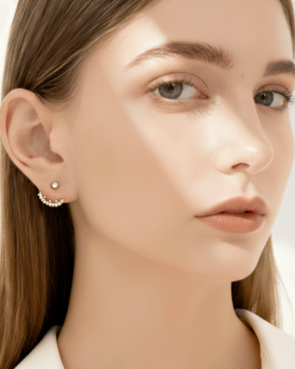 ROUNDED JACKET EARRINGS