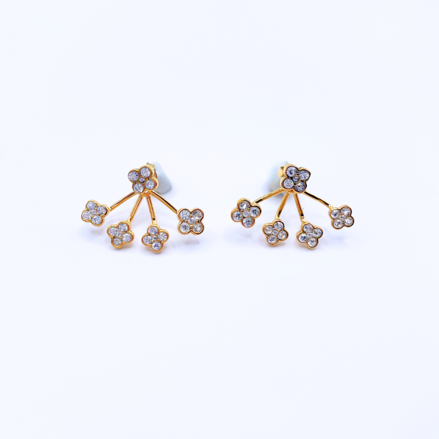 CZ CLOVER EARRINGS