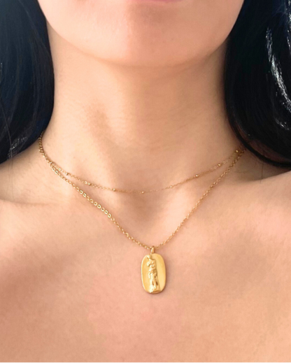 APHRODITE VENUS DE MILO PENDANT DOUBLE NECKLACE