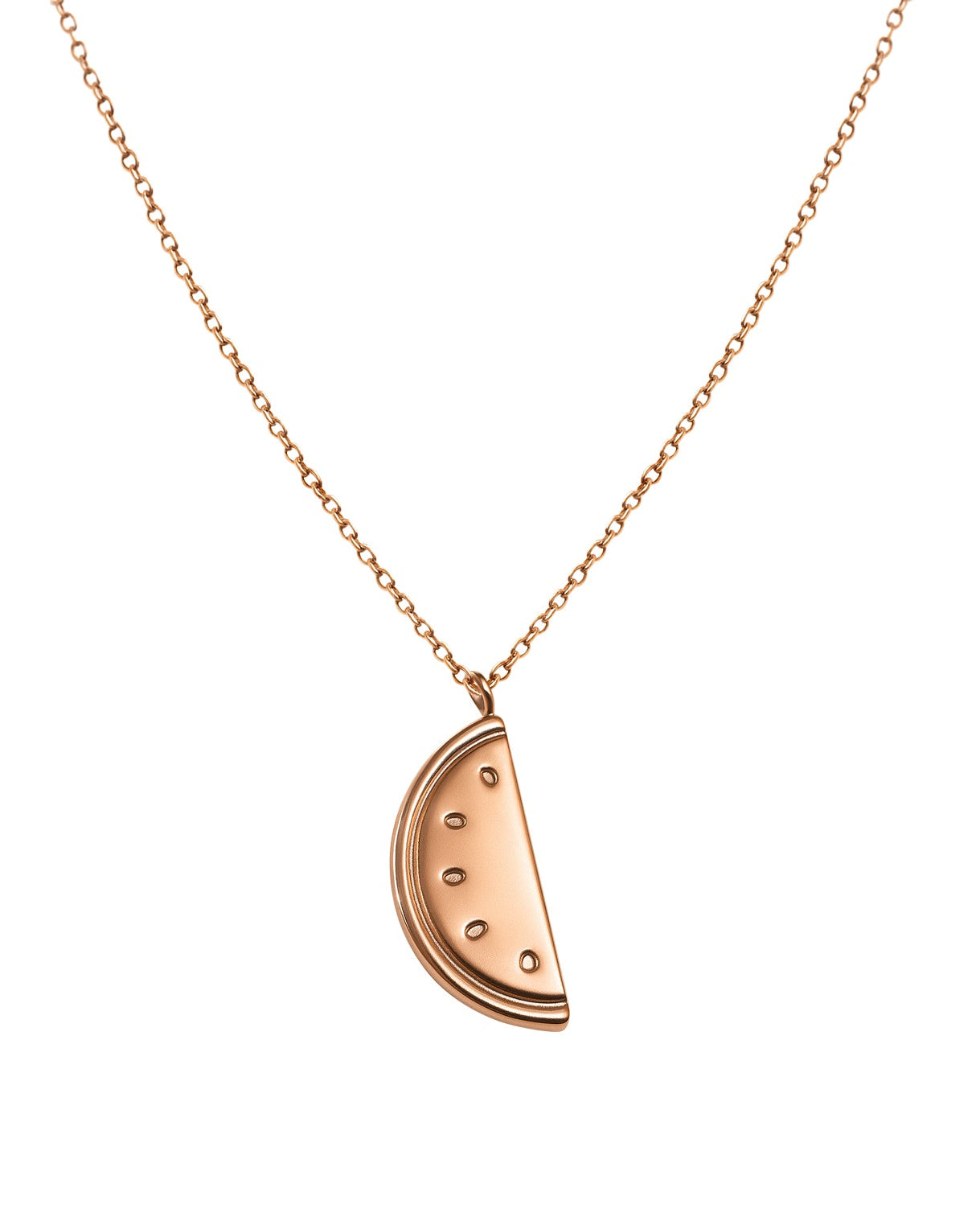WATERMELON PENDANT NECKLACE IN ROSE GOLD