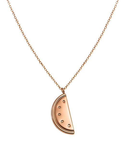 WATERMELON PENDANT NECKLACE IN ROSE GOLD