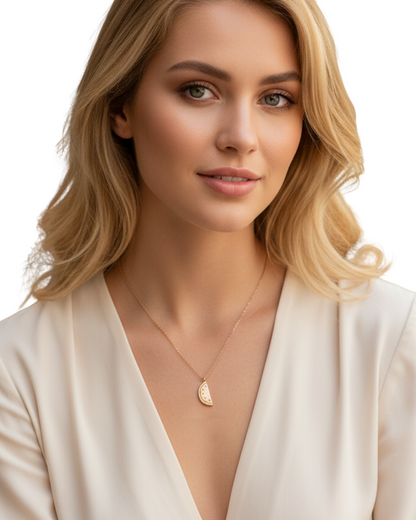 WATERMELON PENDANT NECKLACE IN ROSE GOLD