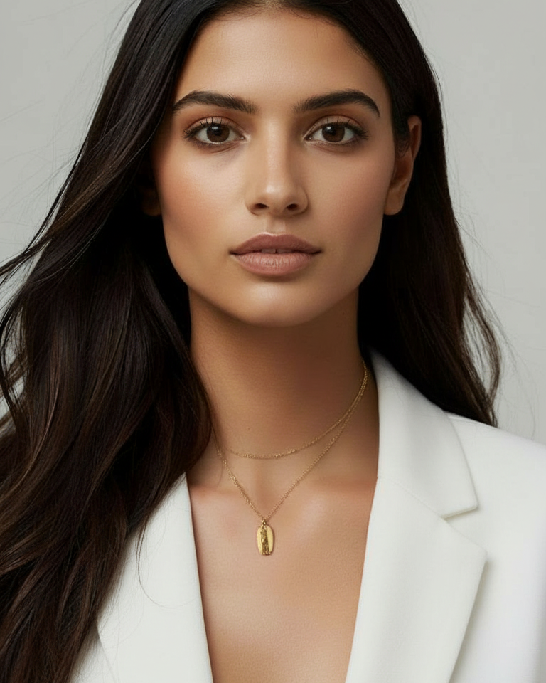 APHRODITE VENUS DE MILO PENDANT DOUBLE NECKLACE