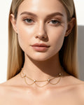 GOLD LOOPS CHOKER NECKLACE