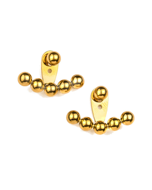 TWO PIECE 4MM BALL EARRINGS