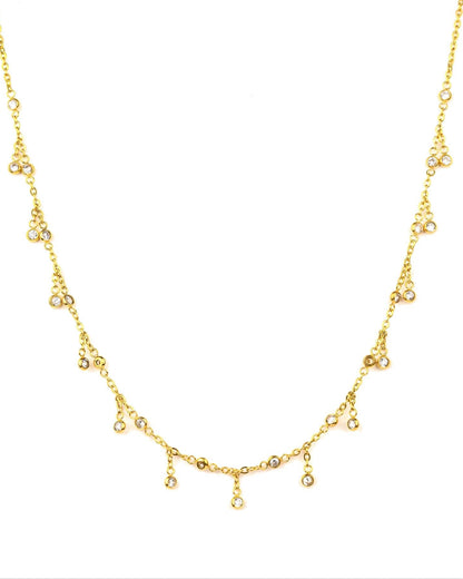 SHAKER CHOKER WITH DIAMOND SIMULANT STONES