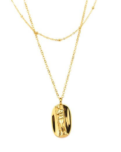 APHRODITE VENUS DE MILO PENDANT DOUBLE NECKLACE