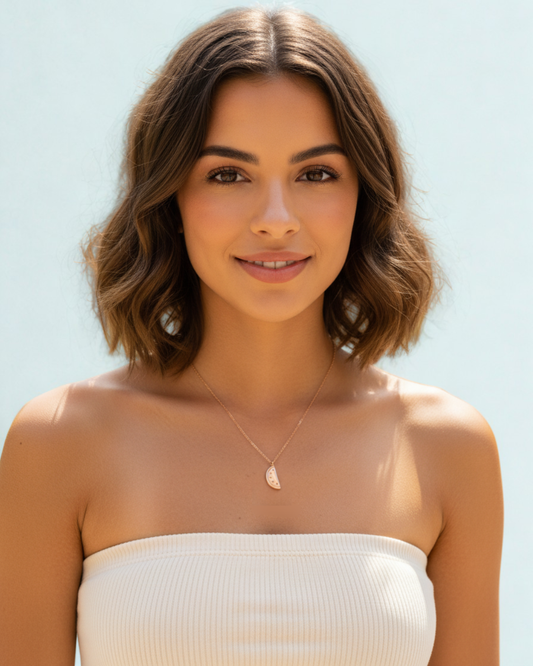 WATERMELON PENDANT NECKLACE IN ROSE GOLD